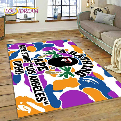 3D Printing B-BAPE Fashion Carpet Rug for Bedroom Living Room Home Sofa Decoration,Children Game Large Decor Floor Mat Gift