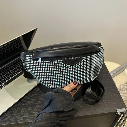 Fashion Luxury Women's Chest Bag For Travel, Wide Strap Crossbody Shoulder Bags Designer Fanny Pack Ladies Waist Bag