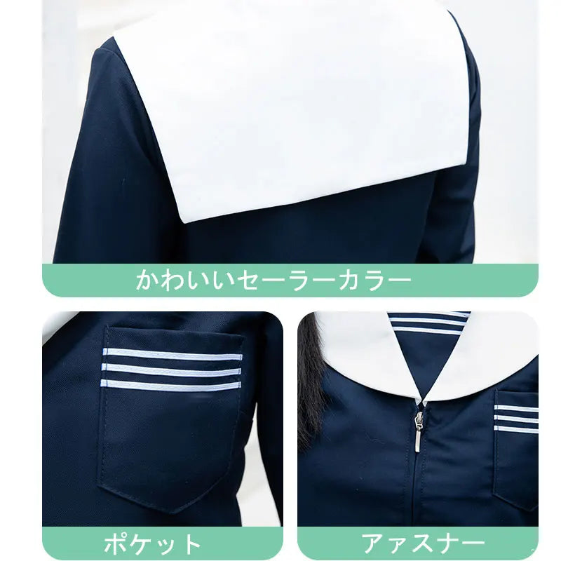Student JK Uniform Women's High School Korean Chinese School Uniforms Navy Sailor Outfit Short Sleeve Suit Japan Seifuku Girl