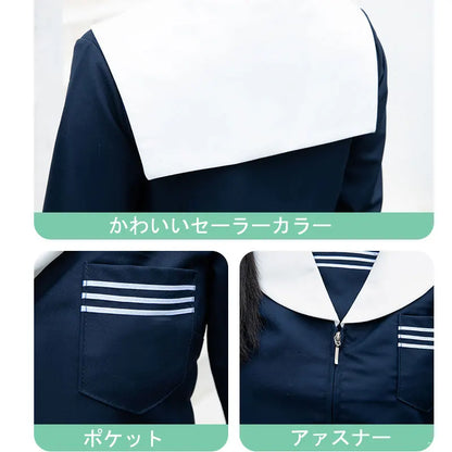 Student JK Uniform Women's High School Korean Chinese School Uniforms Navy Sailor Outfit Short Sleeve Suit Japan Seifuku Girl