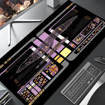Exploded view 900x400 XXL Mouse Gaming accessories Pad Purple art Large Offices accessories rubber Anime figures mouse pa HD