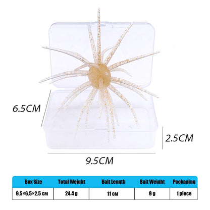 TREHOOK TPE Sea Urchin Soft Fishing Lure 9cm 4g 11cm 9g Silicone Bait for Bream Bass Pike Tilapia Winter Fishing