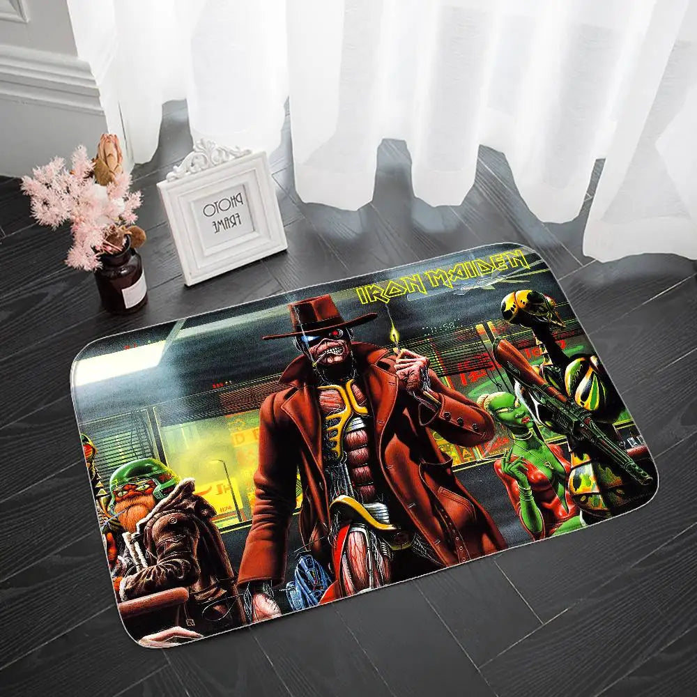 Iron MaidenS Floor Mat Entrance Doormat Bath Mats Non-slip Mat Carpets Carpet Entrance Of House Custom Kitchen Foot Mat Cute Rug