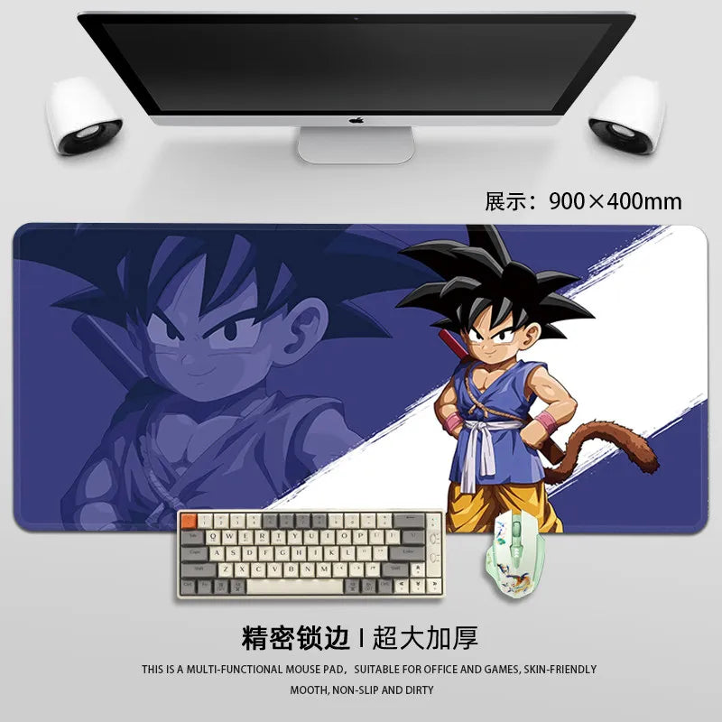 Man Mouse Pad Dragon Ball Mouse Pad Son Goku Printing Pattern Large Gaming Keyboard Desk Mat Super Saiyan Animation Desk Mat