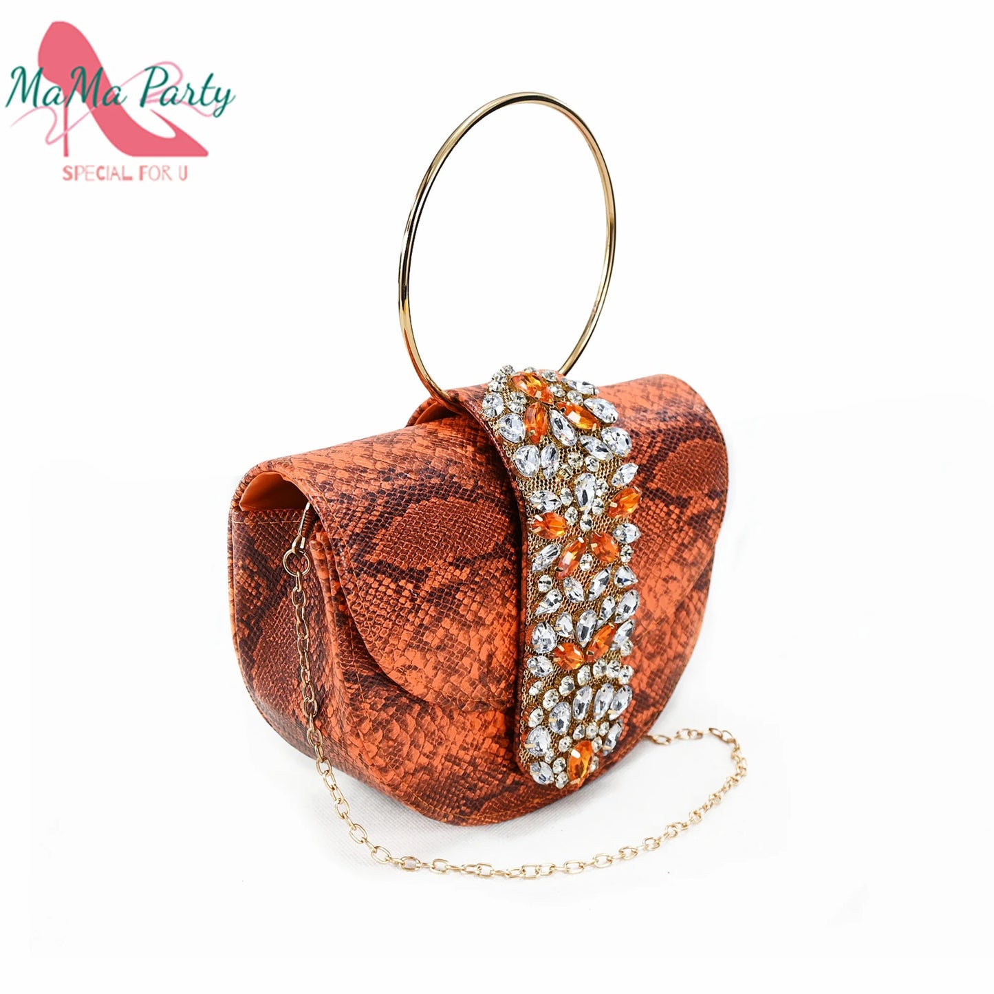 2025 Autumn New Design Specials Italian Women Shoes and Bag Set Pink Color Comfortable Mid Heels With Rhinestone