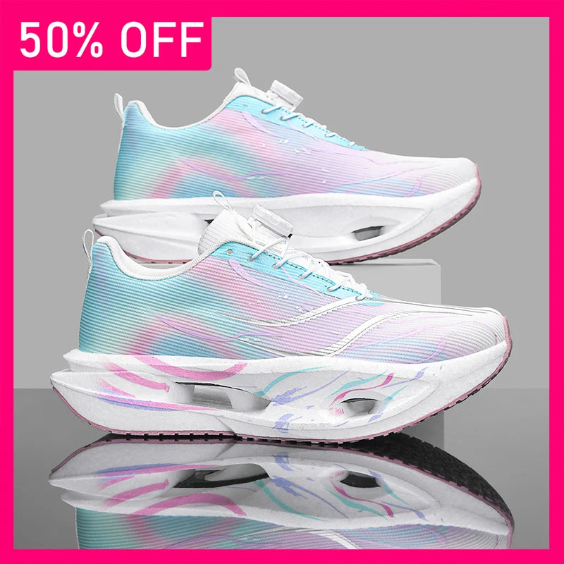 Unisex Sports Shoes Trendy Mesh Breathable Outdoor Running Shoes 2026 New Soft Soled Rebound Professional Training Shoes for Men