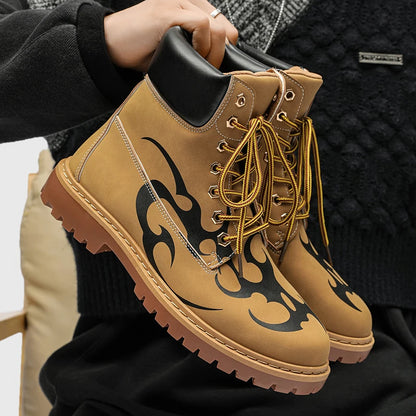 Brand Men Boots British style Unisex Ankle Boots Fashion Luxury Men's Motorcycle Boot High Quality Leather Shoes New botas mujer