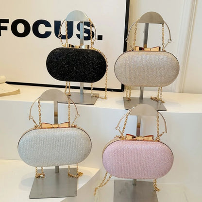 Luxury Sequined Hand-held Dinner Bag, Elegant Style Bag, High-end Chain Single-shoulder Crossbody Bag, Handbag for Wedding Party