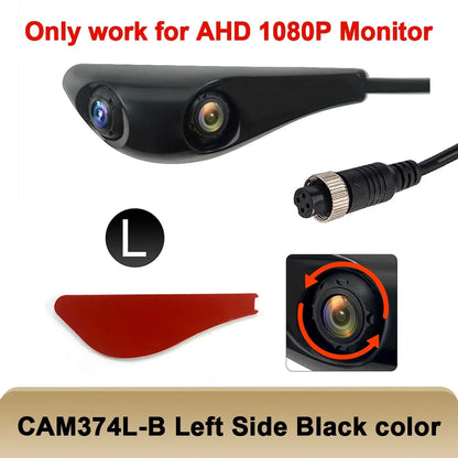 TEENRAM Car Side View Dual Lens Camera Vehicle  AHD1080P HD Camera 4PIN Connection Camera Vehicle Waterproof  AHD Single Cam
