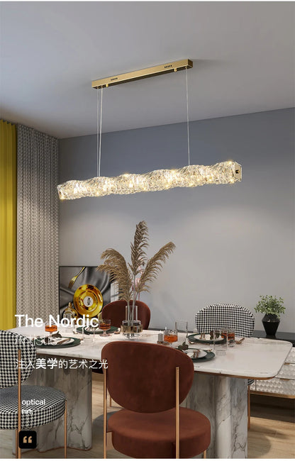 Modern Luxury LED Crystal Chandeliers for Dining Room Kitchen Lighting Decor Lustre Pendant Chandelier Indoor Bar Lights Fixture