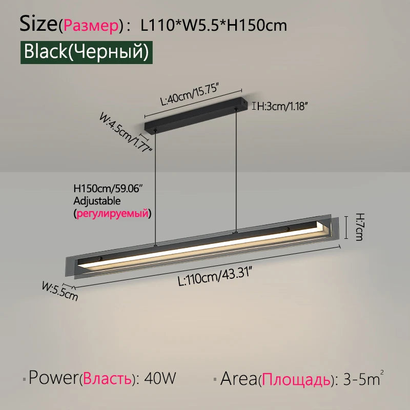 LED Chandelier Pendant lights restaurant lights Nordic modern minimalist office long bar dining room chandeliers kitchen lamps