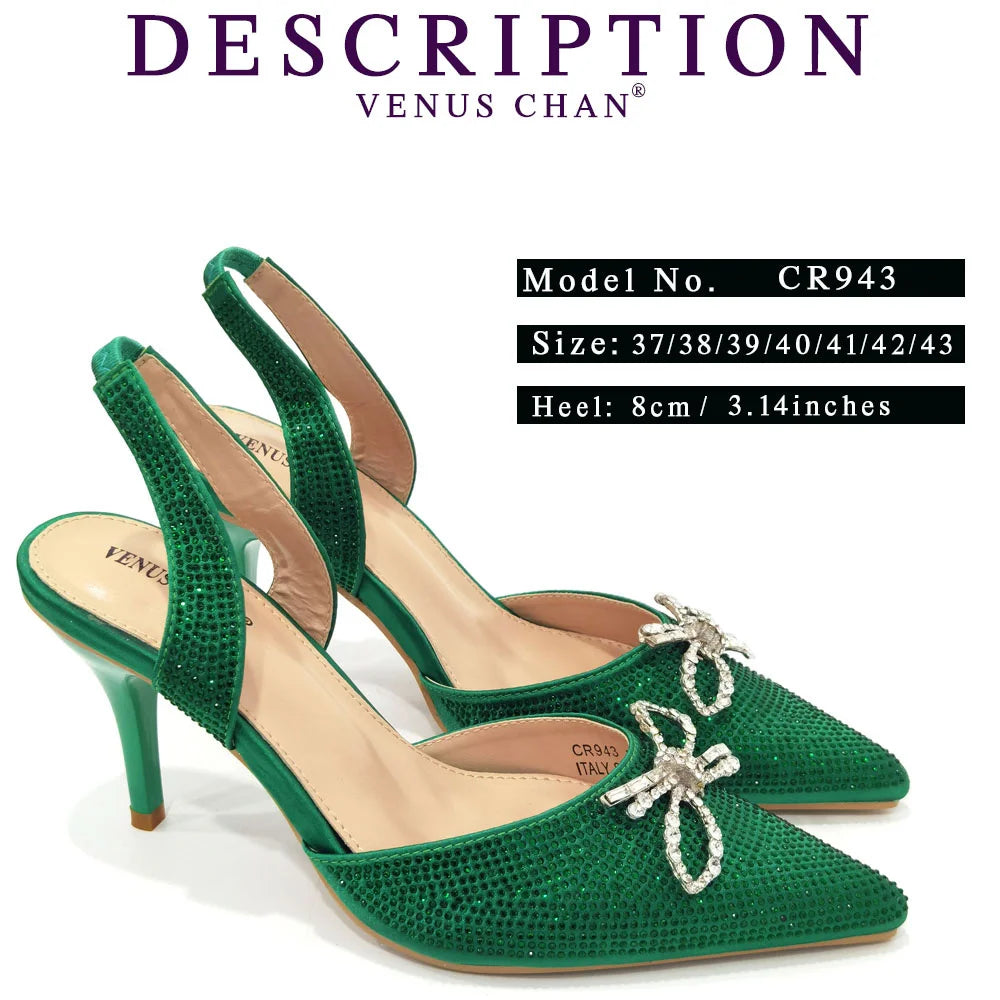 2024 Fashionable Party Shoes and Bags Nigerian Women’s Party Suit Medium Heel Pointed Toe Women’s Shoes and Same Color Bags