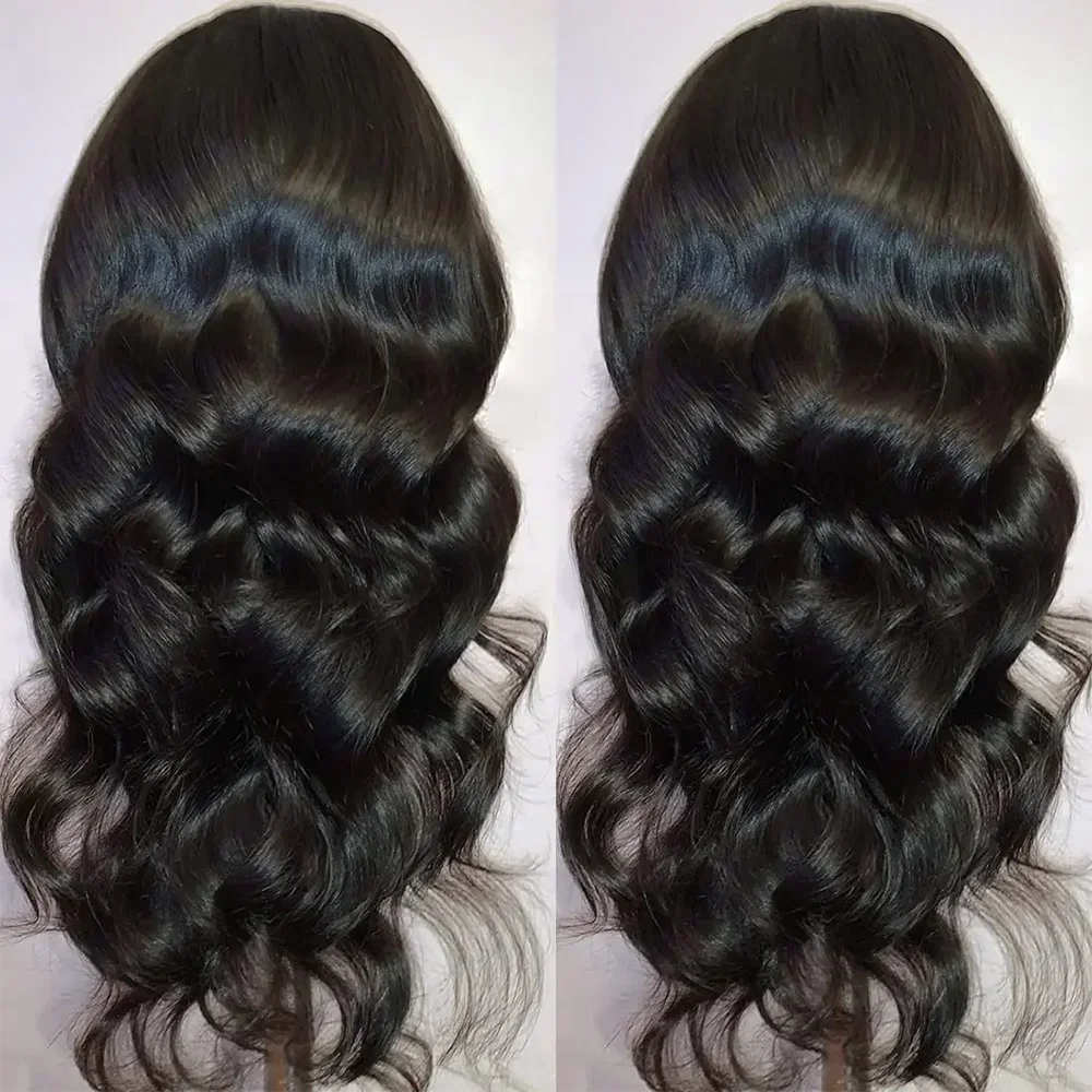 New Body Wave 13*4 Lace Front Synthetic Wigs,Long Glueless Lace Front Wig with Pre Plucked Natrural Hairline and Baby Hair