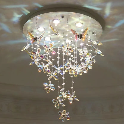 Vintage Crystal Ceiling Pendant Shining Creative LED Hanging Lamp Living Room Restaurant Chandelier Mood Light Indoor Lights