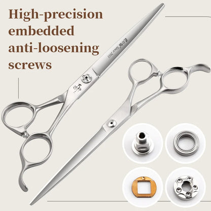 Fenice Slim Narrow Dog Grooming Scissors Set Straight/Curved/Thinner/Chunker Shears Scissors Specialized for KR and JP Groomers