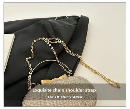 Luxury Sequined Hand-held Dinner Bag, Elegant Style Bag, High-end Chain Single-shoulder Crossbody Bag, Handbag for Wedding Party