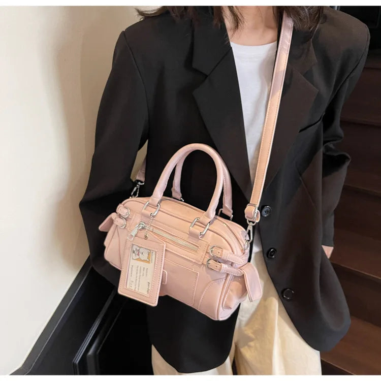 Stylish Design Glossy PU Sqeare Shoulder & Crossbody Bags Solid Zipper Hot Trendy Designer Style Handbags for Women 2025 New
