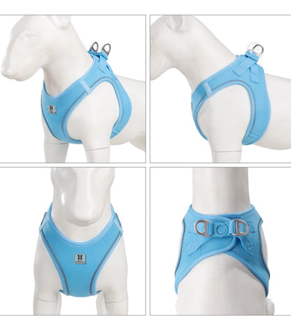 Dog Harness Leash Set for Small Medium Dog Adjustable Reflective Puppy Cat Harness Pet Vest Chihuahua Dachshund Outdoor Walking