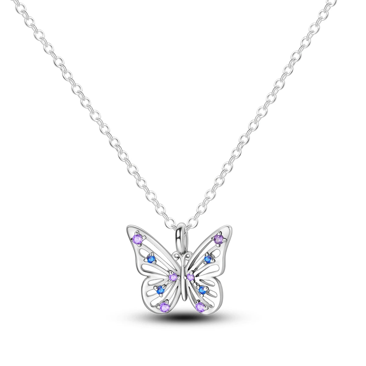 925 Sterling Silver Luminous Firefly Heart Shaped Zircon Pendant Necklace For Women Fashion Anniversary Birthday Jewelry Gifts