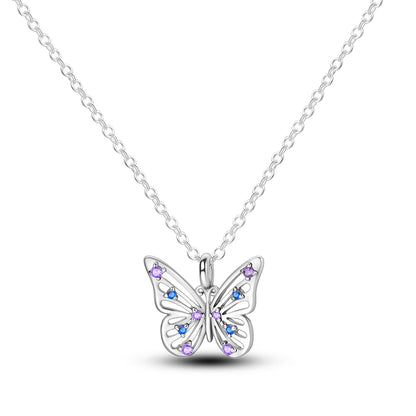 925 Sterling Silver Luminous Firefly Heart Shaped Zircon Pendant Necklace For Women Fashion Anniversary Birthday Jewelry Gifts