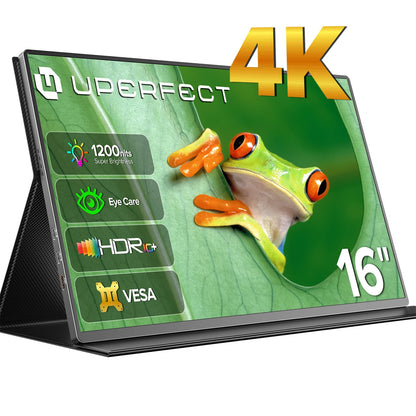 UPERFECT 16" 1200Nits Portable Gaming Monitor 4K IPS Laptop Screen 3840x2400 Travel Office Computer PC Display For Phone Switch
