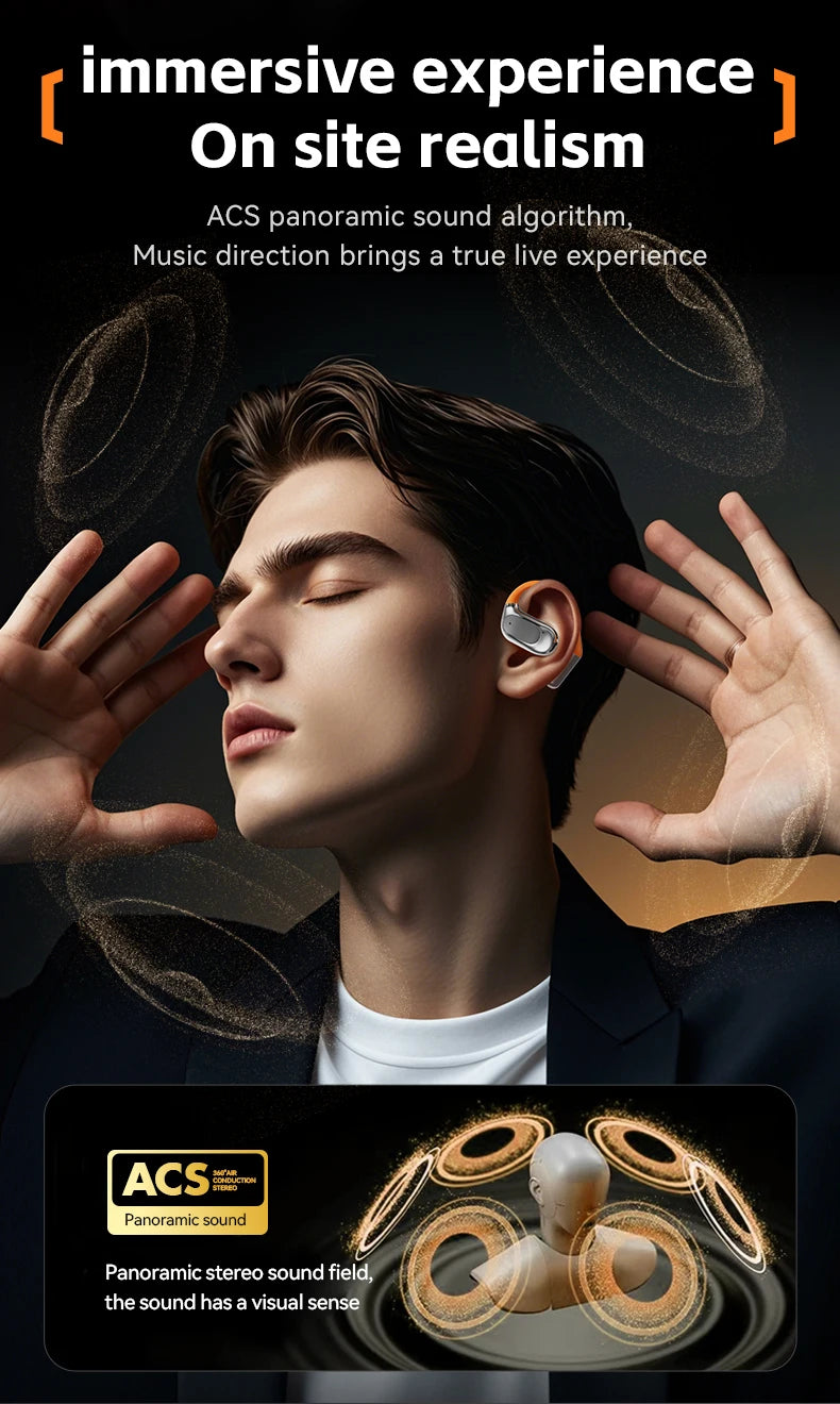 Tecsire OWS Bluetooth Earphones Earhook Wireless Earbuds Hifi Stereo Headset ENC Mic for Sports Audio Book