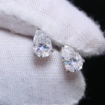 Luxury 0.5-3 Carats Marquise Heart Pear Moissanite Women Diamond Earring Stud 925 Sterling Silver Earrings for Women Jewelry New