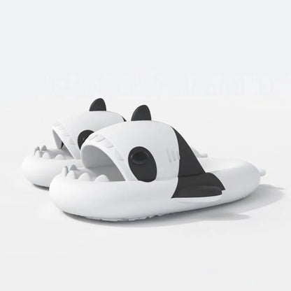 4cm Thick Sole Shark Slippers For Women Men Indoor Beach Slides Cute DIY Night Glowing Lantern Couples Summer Street Sandals