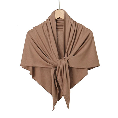 New Triangle Jersey Hijab Scarf For Women Muslim Shawls Headscarf Wraps Solid Color Scarves Head Wrap Islamic Turban Headband