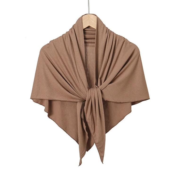 New Triangle Jersey Hijab Scarf For Women Muslim Shawls Headscarf Wraps Solid Color Scarves Head Wrap Islamic Turban Headband