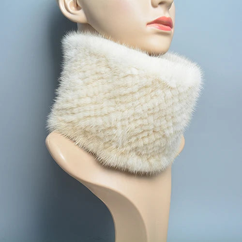 Winter Ring Scarf Women Real Fur Mink Warm Fashion Female Loop Mink Scarves 2026 For Women Knitted Ring Scarfs