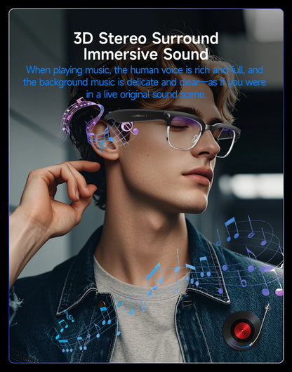 2026 New AI Smart Glasses with Camera 4K EIS Anti-Shake Video&Photo Capture Real-Time Translation Recording Glasses Photochromic