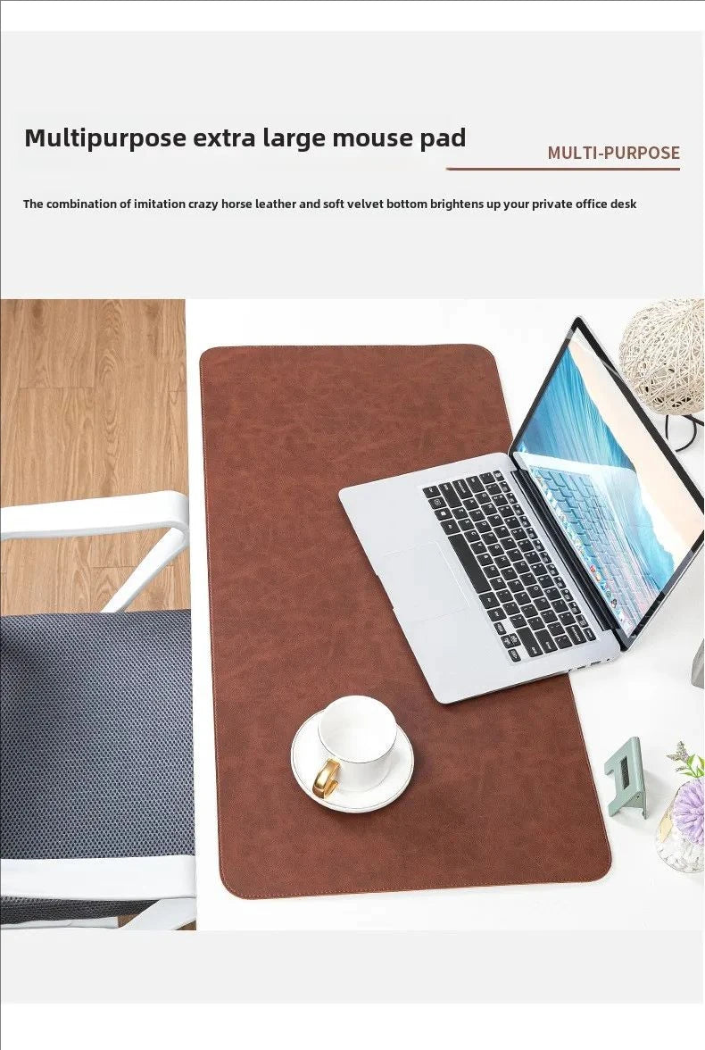 Office Desk Cushion Waterproof PU Mouse Pad Desk Mat Protective Cover Large Mousepad Computer Laptop Non-slip Keyboard Mats