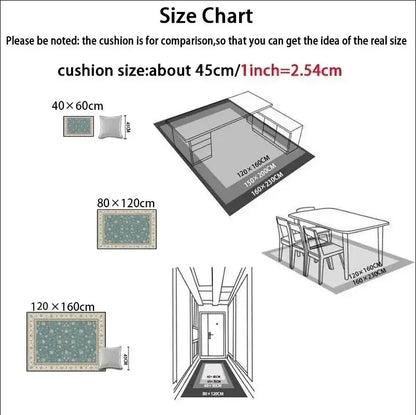 VIKAMA Fashion Carpet Bedroom Living Room Trend Personality Creative Boys Apartment Shoe Wall Bedside Dirty Mat Home Decoration
