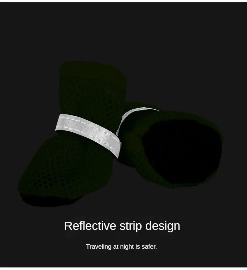 4pc, Dog Shoes Non-slip Breathable Wear-resistant Dog Boots Suitable for Small Medium Sized Pets Puppy Protective Footwear
