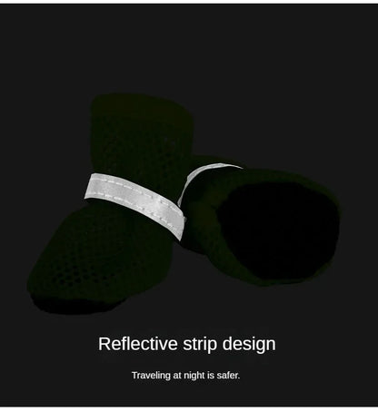 4pc, Dog Shoes Non-slip Breathable Wear-resistant Dog Boots Suitable for Small Medium Sized Pets Puppy Protective Footwear