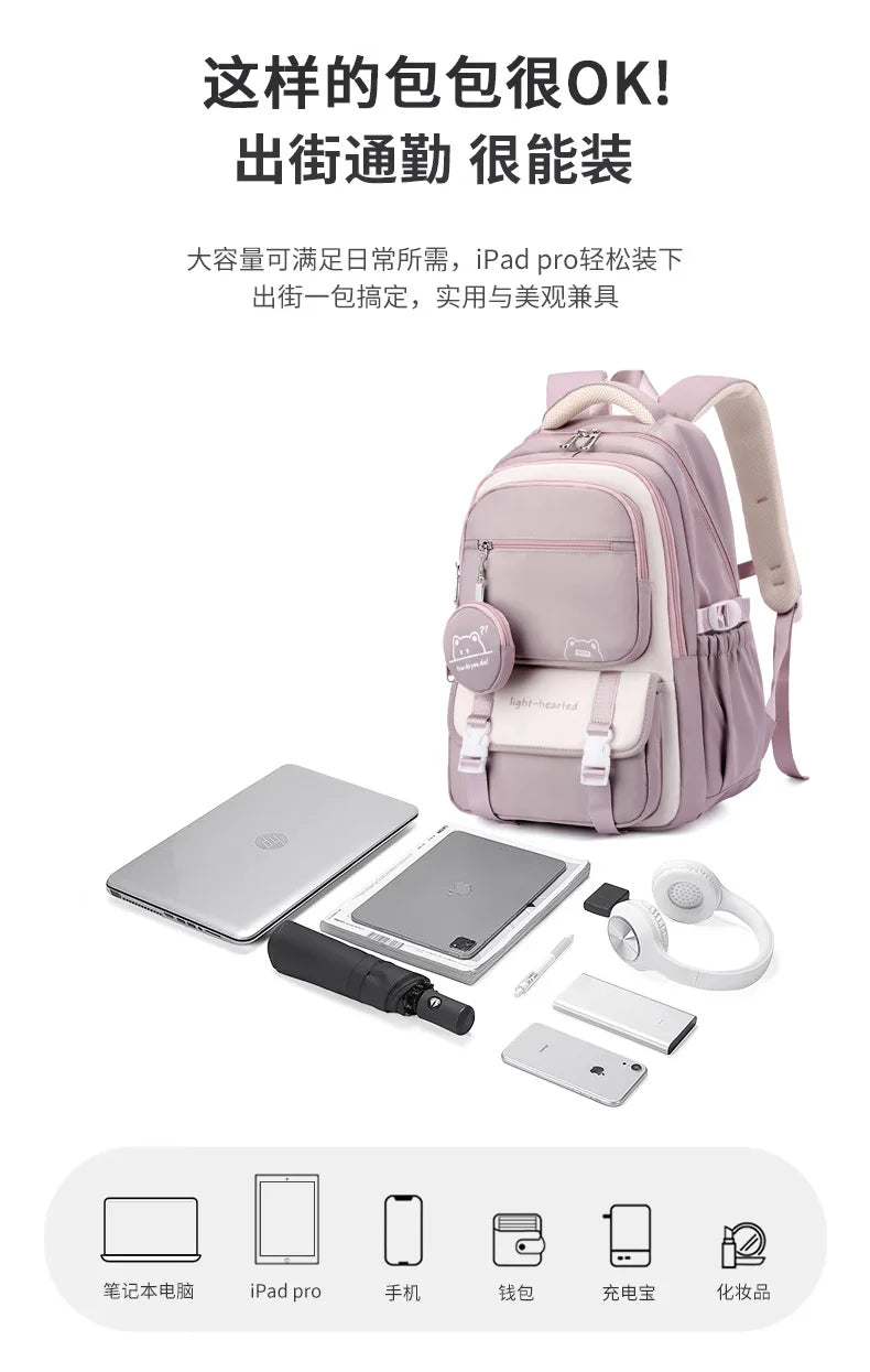 Waterproof light Weight Girls Backpacks School Bags for women Fashion travel bag printing child School Backpack mochila infantil