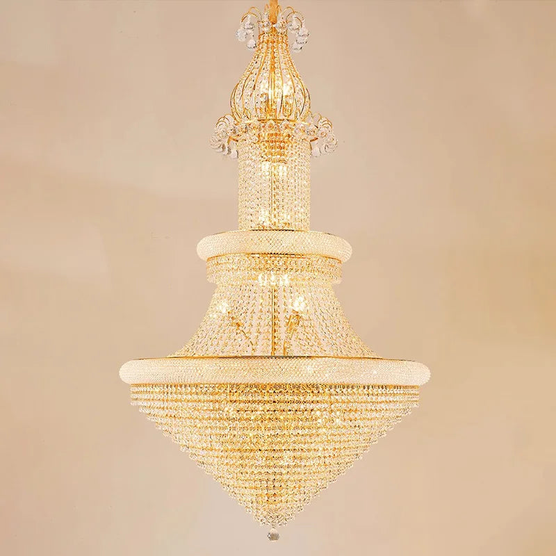 Luxury Crystal Chandeliers Home Decorate Ceiling Chandelier Lustre Duplex Loft Pendant Lights for Living Dining Room Żyrandol
