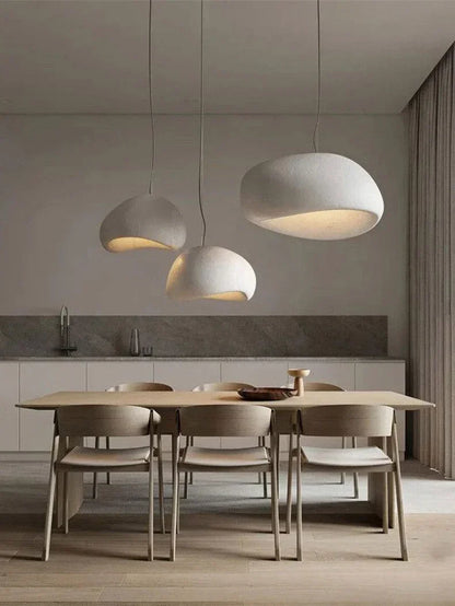 Nordic Minimalist Wabi-Sabi E27 LED Pendant Lights Modern Ceiling Chandelier For Dining Room Bedroom Bar Loft Home Hanging Lamp