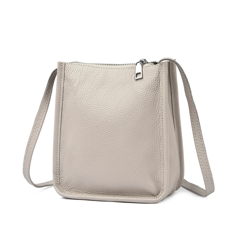 High Quality Genuine Leather Crossbody Bag for Women Vintage Cowhide Leather Shoulder Bag Small Luxury Designer Satchel Handbags