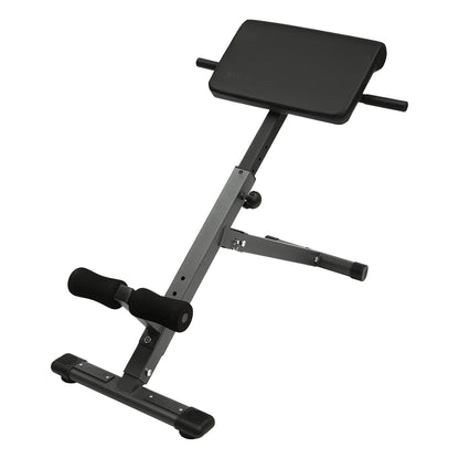 Black / White Roman Chair, Foldable Dumbbell Stool Fitness, Training Bench, 5-Position Adjustable, Steel 330lbs Load, PU Ab Pad, Foam Leg Support, Powder-Coated, Easy Assembly, Anti-Slip Feet, Core Back Ab Exercise, Home Gym