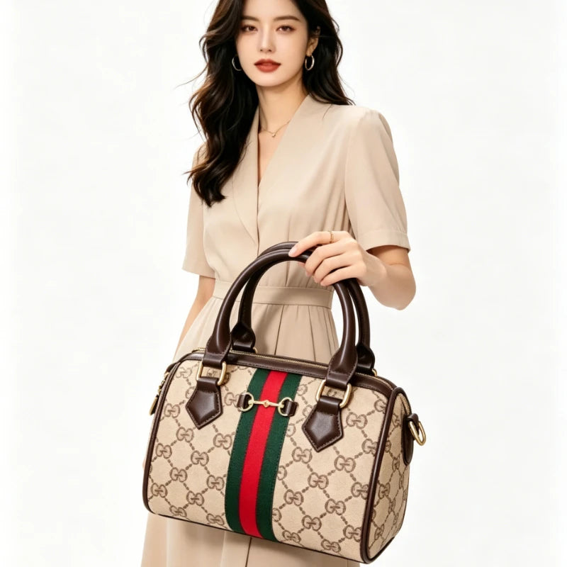 High-end Leather Diaper Bag for Ladies Vintage Fashionable Simple Commuter Backpack Business Mens Womens