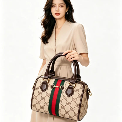 High-end Leather Diaper Bag for Ladies Vintage Fashionable Simple Commuter Backpack Business Mens Womens