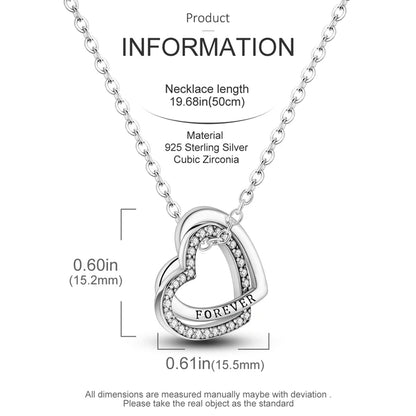 925 Sterling Silver Luminous Firefly Heart Shaped Zircon Pendant Necklace For Women Fashion Anniversary Birthday Jewelry Gifts