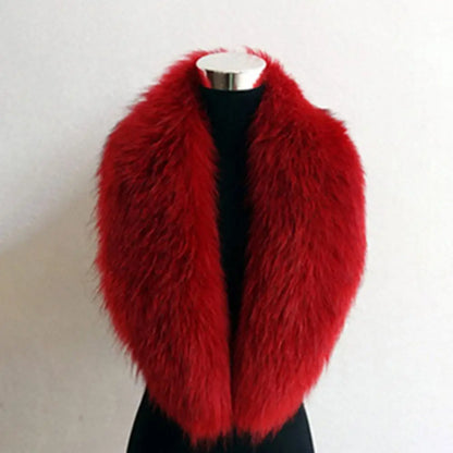 Hood Fur Scarf Imitation Fur Shawl Fake Collar Wrap Winter Scarf Large Winter Fur Collar Thick Neck Warmer Scarf Woman Luxury
