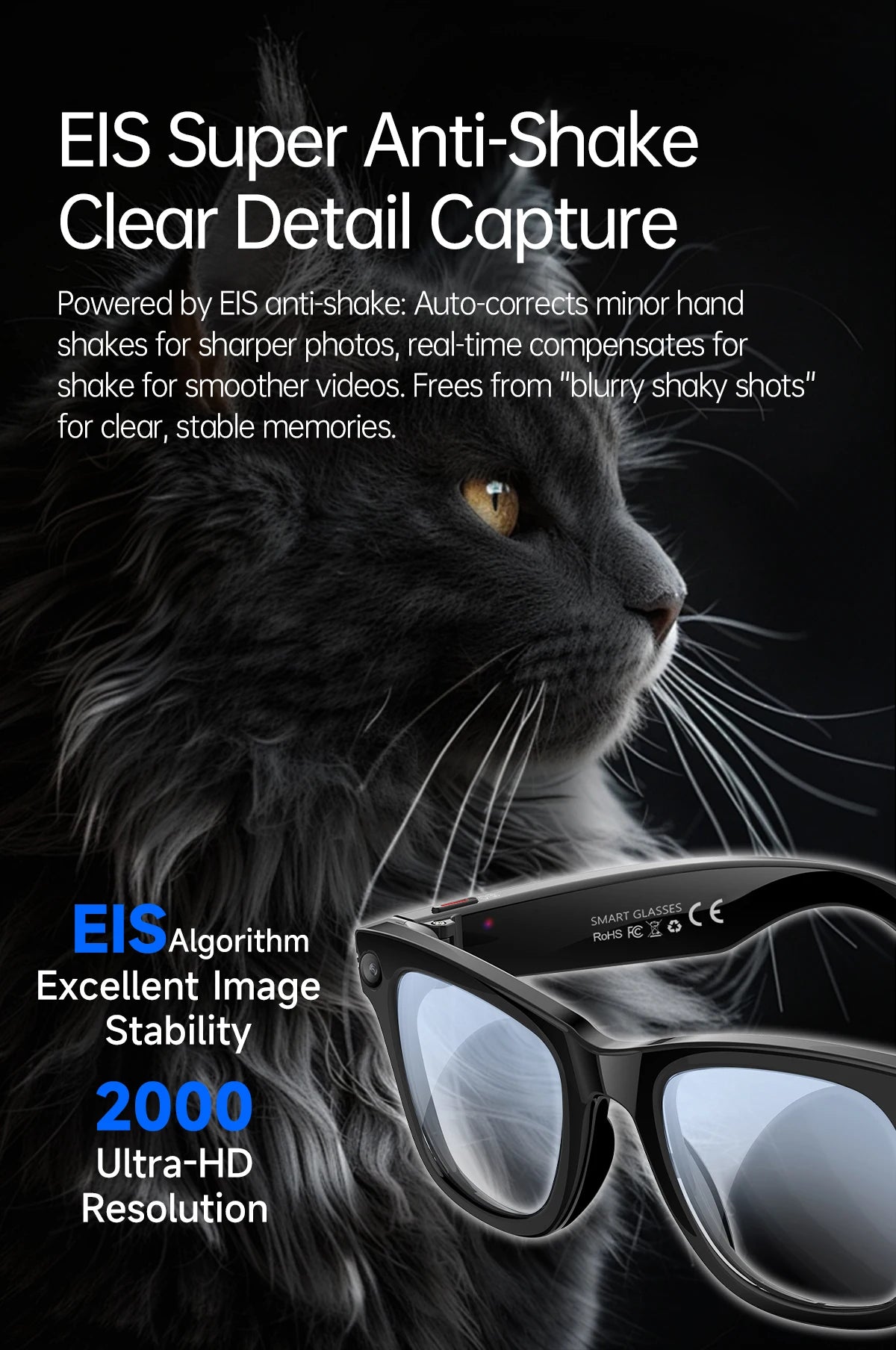 AI Smart Glasses with 8MP Camera Video Recording 100+ Languages Translation Sunglasses Bluetooth Call Music Play Men Women 2026