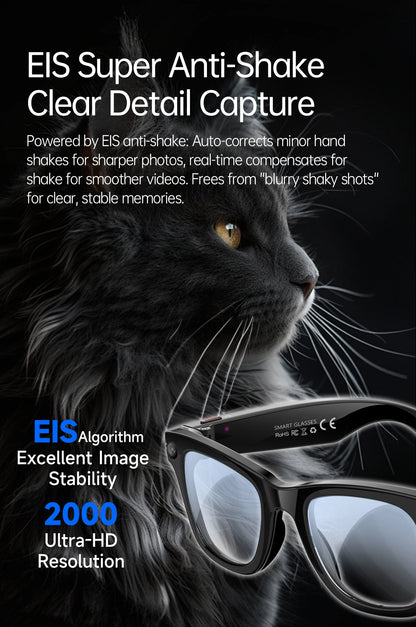 AI Smart Glasses with 8MP Camera Video Recording 100+ Languages Translation Sunglasses Bluetooth Call Music Play Men Women 2026