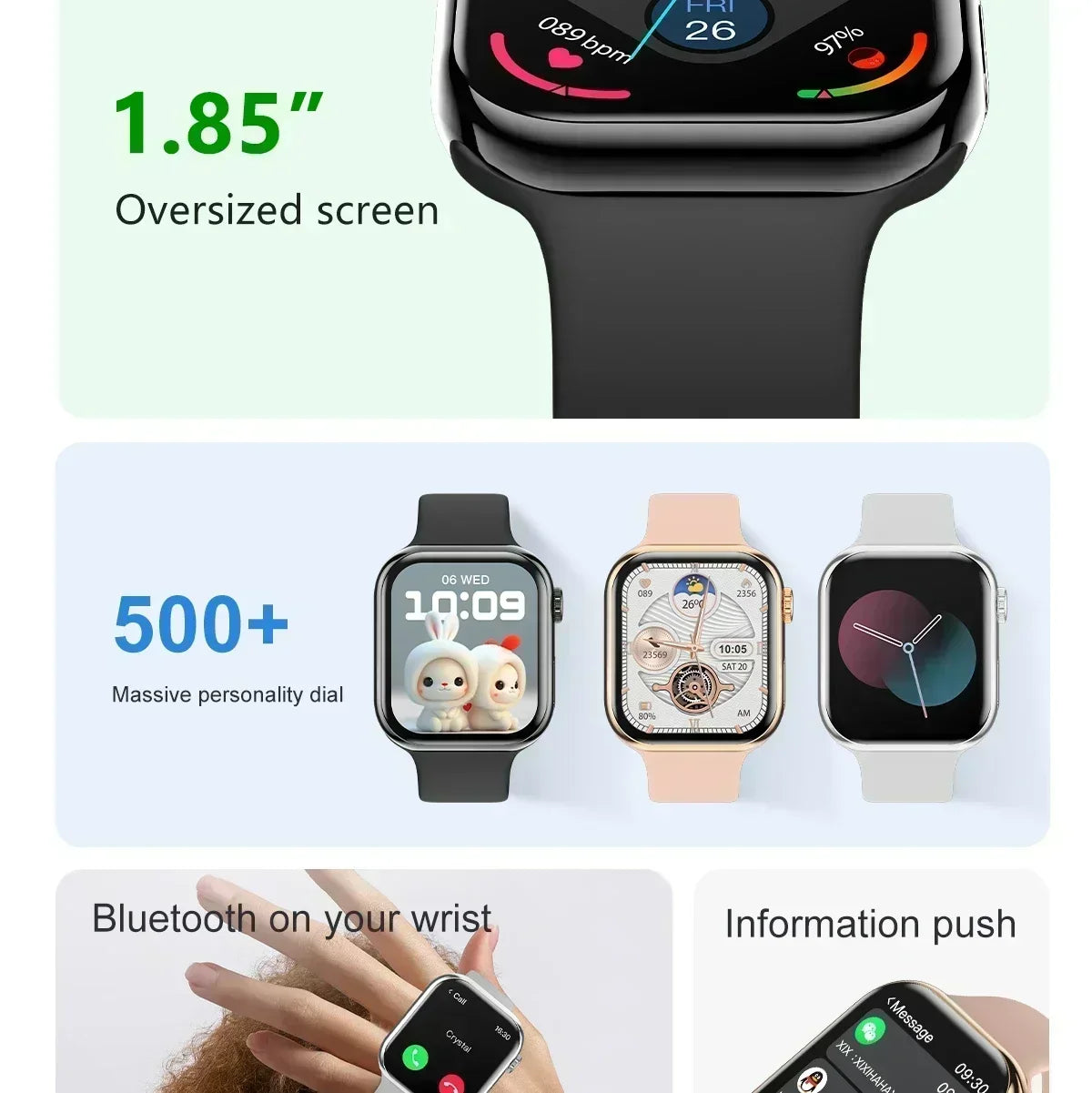 2026 Series 10 Watch 10 GPS Smart Watch Memory Music Video Bluetooth Call Heart Rate Waterproof NFC Smartwatch For Apple Android