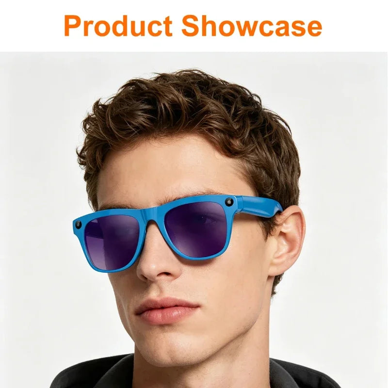 Smart Glasses 8K HD AI Photography Recording Intelligent Object Recognition 290mAh Battery Bluetooth Voice Assistant Unisex