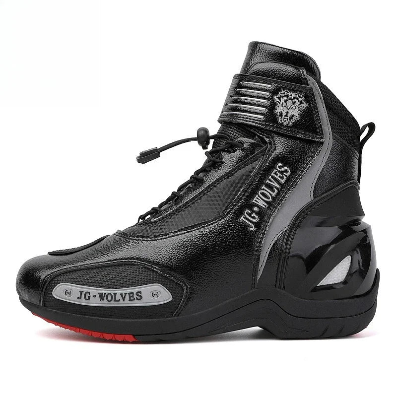 Men's Motorcycle Boots Waterproof Cross-country Travel Ankle Boots Women's Breathable and Wear-resistant Cycling Shoes